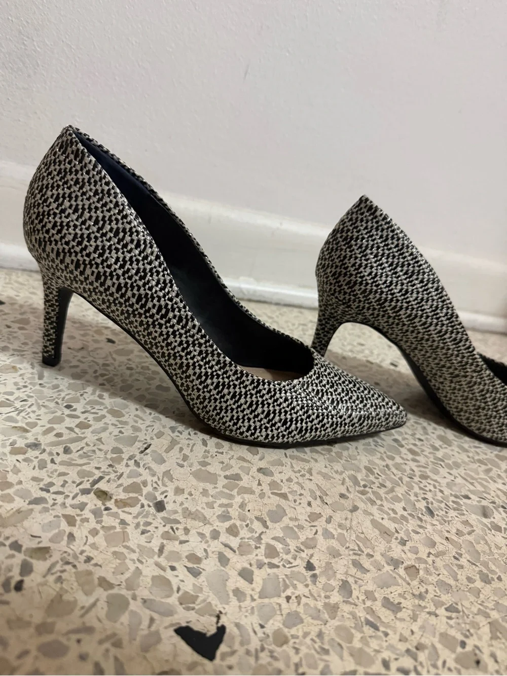 Alfani Black & White Pointed Toe Pumps